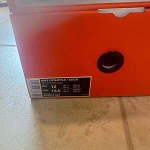 Nike sacai LDwaffle size 12 green gusto/safety orange